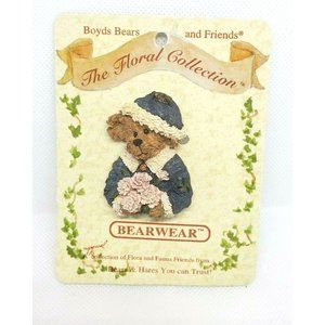 Boyds Bear And Friends The Floral Collection Bear Holding Flowers 26046 Pin